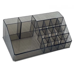 Cosmetic organizer, many compartments and compartments / Black medium