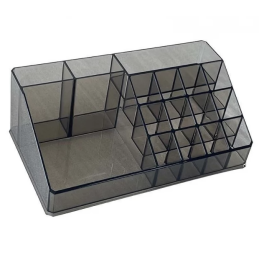 Cosmetic organizer, many compartments and compartments / Black medium