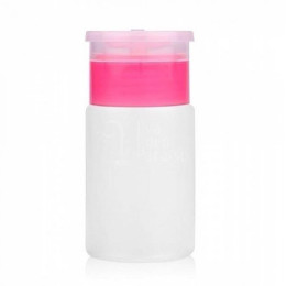 Liquid pump, transparent with a pink cap