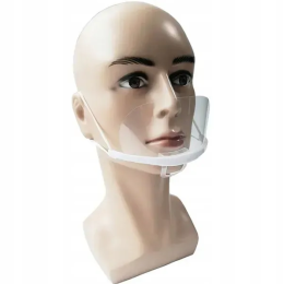Protective transparent plastic face mask