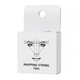 Нить пропитана пастой для прорисовки эскиза бровей Mapping String, белая 10 m