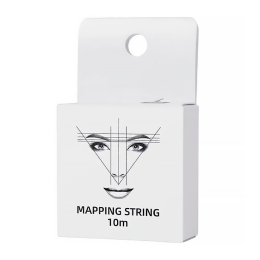 Нить пропитана пастой для прорисовки эскиза бровей Mapping String, белая 10 m