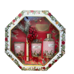 Gift set with candles and aroma diffuser "Collection Cinnamon Swirl"