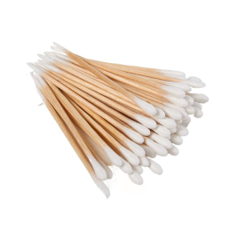 Double-sided cotton swabs, thin and round, 50 pcs.