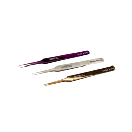 Design Lashes, Пінцет для вій прямий рівний, сатин Design Lashes, Пінцет для вій прямий рівний, сатин