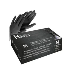 Hoffen, Nitrile gloves, black (in a pack of 100 pcs.)