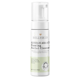 Hollyskin, Cleansing foam for washing with glycolic acid 