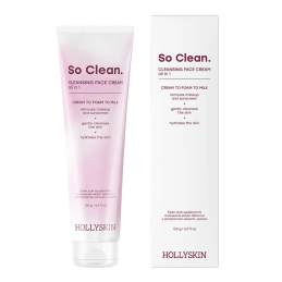 HOLLYSKIN крем для щоденного очищення шкіри обличчя So Clean. з екстрактом камелії і рисом,100g