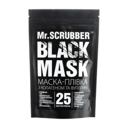 Mr.Scrubber, Альгінатна маска-плівка з колагеном і вугіллям "Black Mask", 40 г