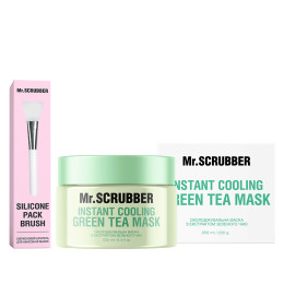 Mr.Scrubber, Маска для обличчя "Cooling Green Tea", 250 мл + силіконовий шпатель