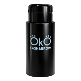 Баночка з помпою чорна OKO Lash&Brow, 200мл