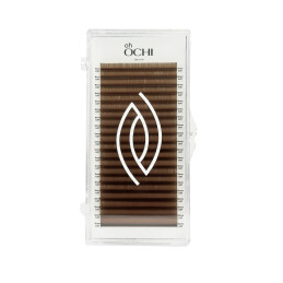 Oh OCHI, Вії коричневі Pecan 20 ліній (вигин B - C - СС - D - L - M - LC) 
