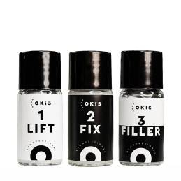 Okis Brow Набір складів Lami 1 Lift, 2 Fix, 3 Filler у баночках 5 мл