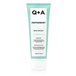 Q+A, Peppermint Daily Cleanser, Cleansing gel for the face with mint, 125 ml