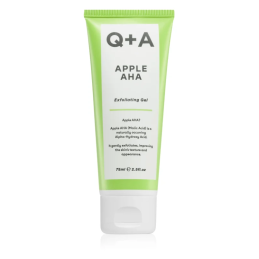 Q+A, Apple AHA Exfoliating Gel, Exfoliating gel with acids for the face, 75 ml