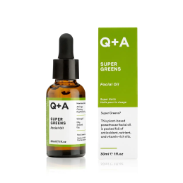 Q+A, Super Greens Facial Oil, Мультивітамінна олія для обличчя, 30 мл