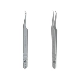 STALEKS PRO, Пінцет професійний для вій L-mini з насічками EXPERT 45 TYPE 8