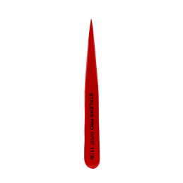STALEKS PRO, Eyebrow tweezers EXPERT 11 TYPE 5r point (red)