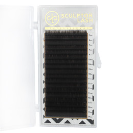Sculptor Lash Eyelashes Dark Brown dark brown (Individual lengths L, L+, M), 18 lines