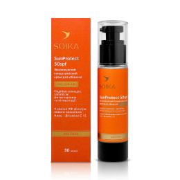 Soika Крем для обличчя сонцезахисний зволожуючий з SPF 50 "SunProtect" 50 ml