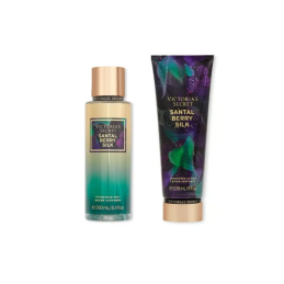 Victoria's Secret Набір, спрей і лосьйон для тіла "Santal Berry Silk"