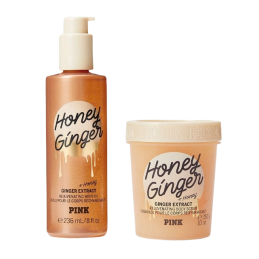 Victoria's Secret Honey Ginger Body Lotion & Scrub Set