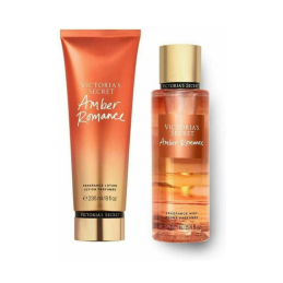 Victoria's Secret Amber Romance Perfumed Spray Bridge and Body Lotion Set (250ml and 236ml)