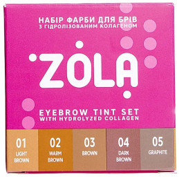 Zola Набір фарб для брів у саше по 5мл