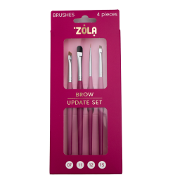 Zola Набір пензлів для брів – Update Set (4 шт)