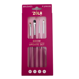 Zola Набір пензлів для брів – Update Set (4 шт)