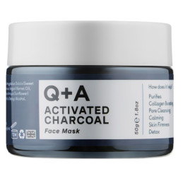 Q+A, Activated Charcoal Face Mask, Маска для обличчя "детокс" з активованим вугіллям, 50 г