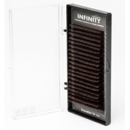 Infinity вії Dark brown 20 ліній mix 8-12