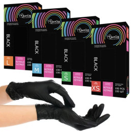 SanGig Nitrile gloves black (in a pack of 100 pcs.)